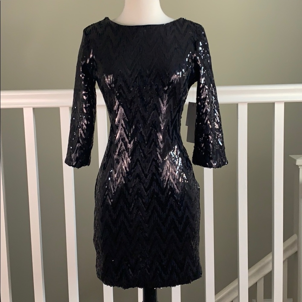 As U Wish black Sequin party dress size XL